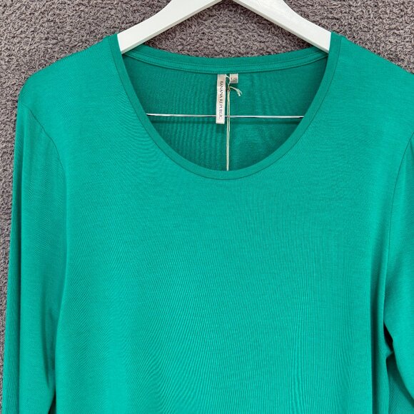 Banana Republic Signature Stretch Modal Long Sleeve T-Shirt Loch Green - Picture 1 of 6